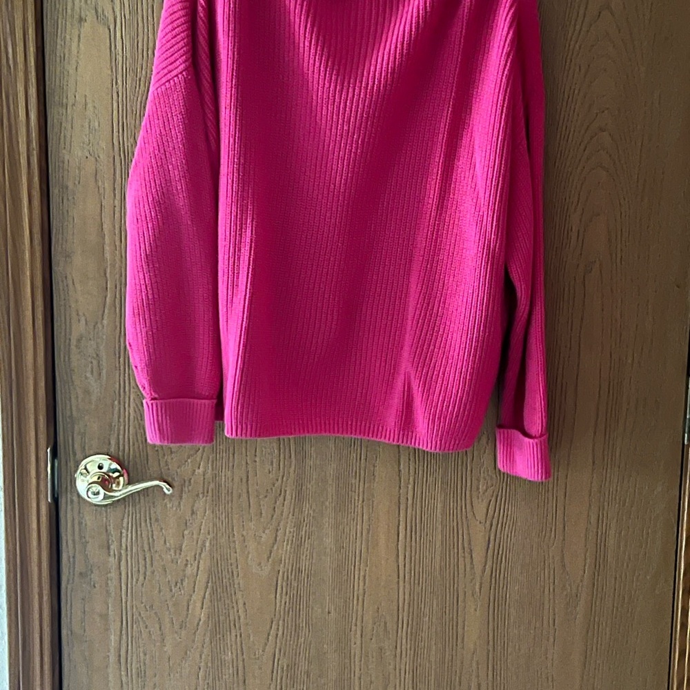 French Connection Vibrant Pink Cowl Neck Sweater